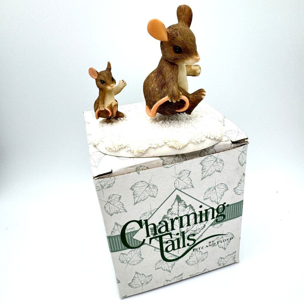 Charming Tails Follow In My Footsteps Mice Dean Griff 87473 Fitz And Floyd Vtg